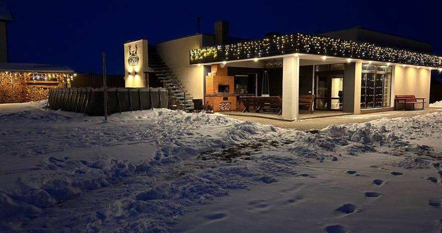 Современный коттедж с баней, бассейном и детской площадкой в Минской области, д. Самуэлево, ул. Дружная, 21  изображение 1 - kvartirka.by