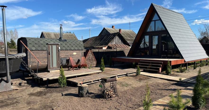 Сдаётся уютный A-frame дом " CHILL " в Гомельской области, г.Добруш, ул. Кривенченко, д.55  изображение 2 - kvartirka.by
