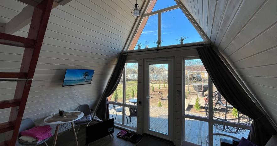 Сдаётся уютный A-frame дом " CHILL " в Гомельской области, г.Добруш, ул. Кривенченко, д.55  изображение 5 - kvartirka.by