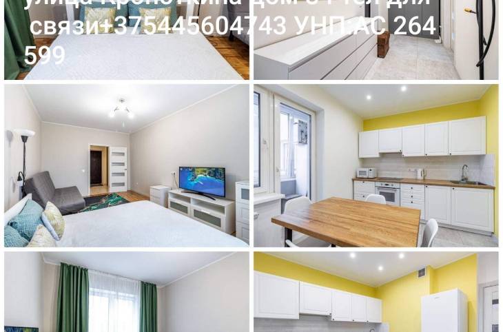 1-Комнатная квартира на сутки в  Минске,  Кропоткина ул., 84    изображение 1 - kvartirka.by